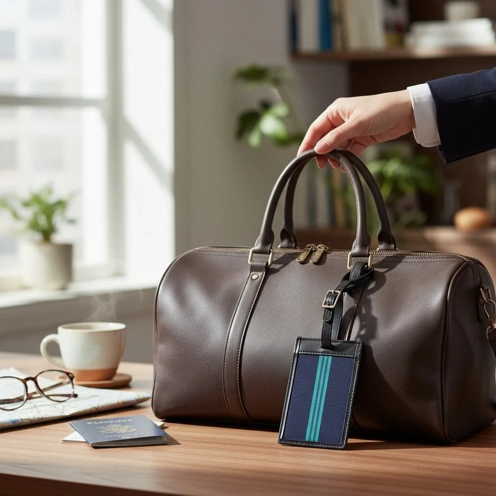 Baekgaard Luggage Tags SET in NAVY Canvas & BLACK +Thoughtful Gift Giving+‎